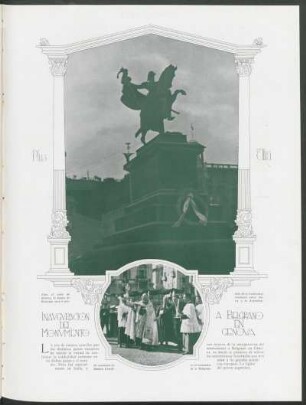 Inauguración del monumento a Belgrano en Génova