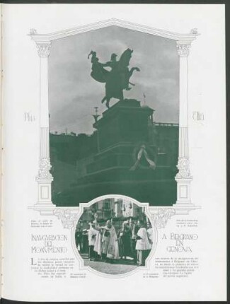 Inauguración del monumento a Belgrano en Génova