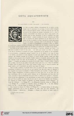 3: Goya aquafortiste, [2], les eaux-fortes d'après Velasquez - les caprices