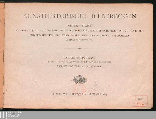 Suppl. 2: Ergänzungen zum Hauptwerk