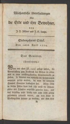 Siebenzehntes Stück
