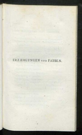 Erzählungen und Fabeln