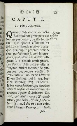 Caput I. De Voto Paupertatis.