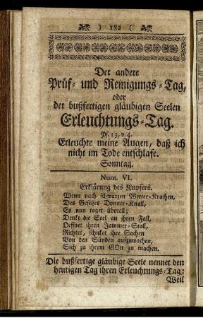 Der andere Prüf- und Reinigungs-Tag, oder der bußfertigen gläubigen Seelen Erleuchtungs-Tag.