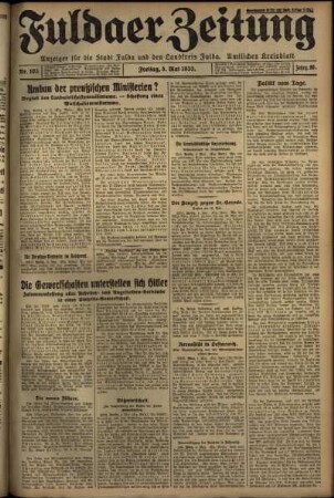 Ausgabe vom Freitag, den 05. Mai 1933.