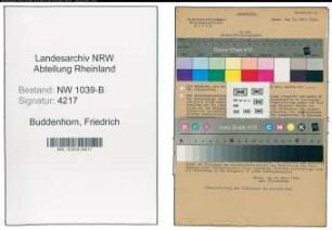 Entnazifizierung Friedrich Buddenhorn , geb. 00.00.0000 (Ingenieur)