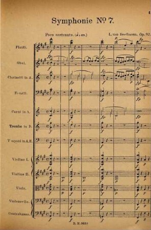 Symphonie No. 7 A-Dur : op. 92