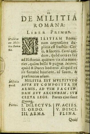De Militia Romana.