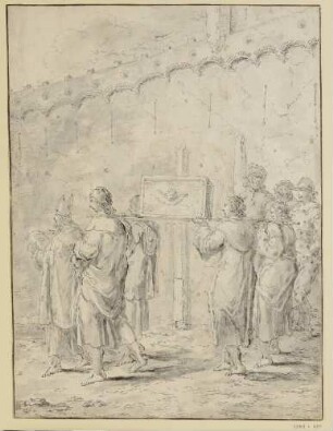 Altes Testament; Folge I, Blatt 3: Der Zug um die Mauern Jerichos mit der Bundeslade