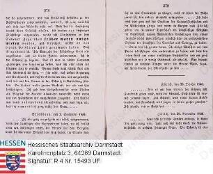 Büchner, Georg, Dr. phil. (1813-1837) / Auszüge aus seinen Briefen an die Familie in Darmstadt vom Juni und an Bruder Wilhelm (1816-1892) vom 2.9.1836