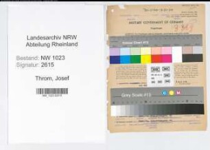 Entnazifizierung Josef Throm , geb. 12.12.1896 (Verw.Inspektor)