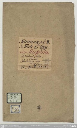 2 Symphonies - Mus.3053-N-1 : strings, bc