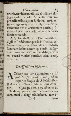 De Affectione Hysterica