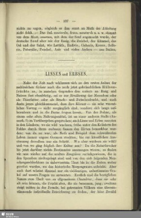 Linsen und Erbsen