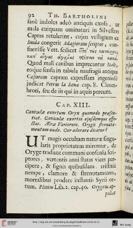 Cap. XIII. De occulta Orygis scientia