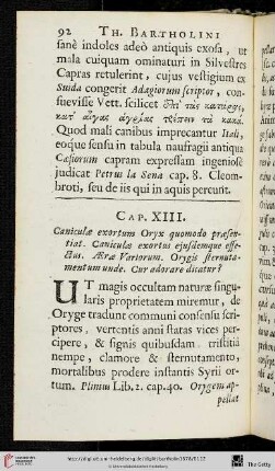 Cap. XIII. De occulta Orygis scientia