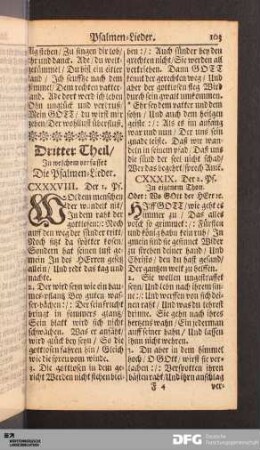 Dritter Theil. In welchem verfasset die Psalmen-Lieder.