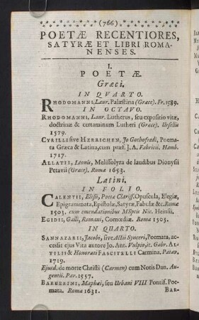 766-837, Poetae Recentiores, Satyrae et Libri Romanenses - Manuscripta