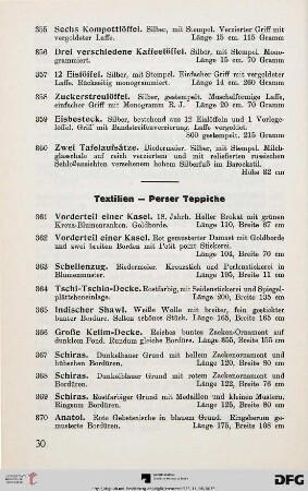 Textilien – Perser Teppiche (Nr. 361-411)