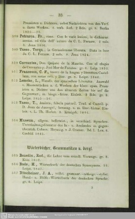 Wörterbücher, Grammatiken u. dergl.