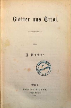 Blätter aus Tirol