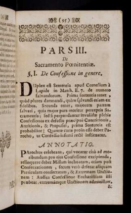 95-189, Pars III. De Sacrameno Poenitentiae.