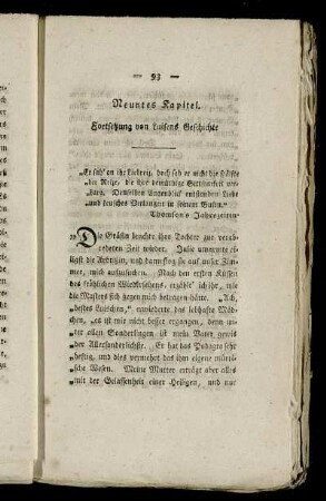 Neuntes Kapitel. Fortsetzung von Luisens Geschichte.