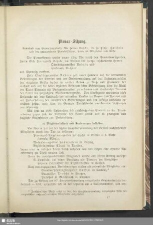 Plenar-Sitzung