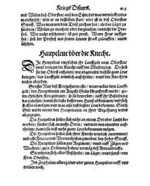 Hauptleut vber die Knecht.
