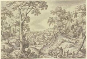 Landschaft mit dem Propheten Elisa