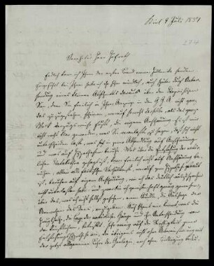 Nr. 274: Brief von Peter Wilhelm Forchhammer an Karl Otfried Müller, Kiel, 9.7.1837