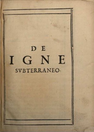 De igne subterraneo physica prolusio