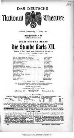 Die Stunde Karls XII.