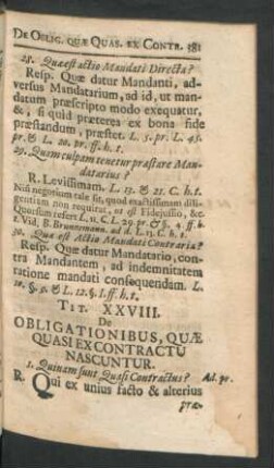 Tit. XXVIII. De Obligationibus, Quae Quasi Ex Contractu Nascuntur