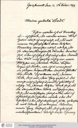 Brief vom 12.02.1899