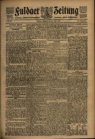 Zweite Ausgabe vom Mittwoch, den 28. Juli 1909.