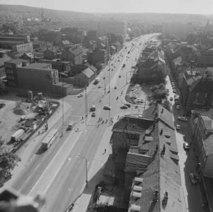 Juri-Gagarin-Ring in der Erfurter Altstadt : Blickrichtung Südwesten zur Kreuzung Lachsgasse