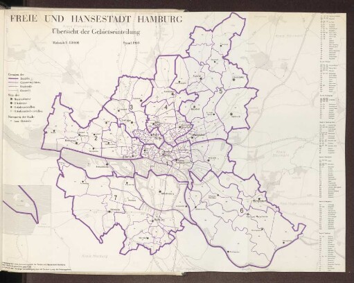 Freie und Hansestadt Hamburg Übersicht der Gebietseinteilung