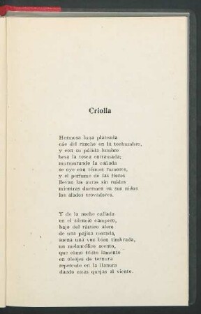 Criolla