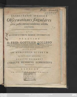 Exercitatio Ivridica Observationes singulares circa pacta emtioni venditioni adiecta continens