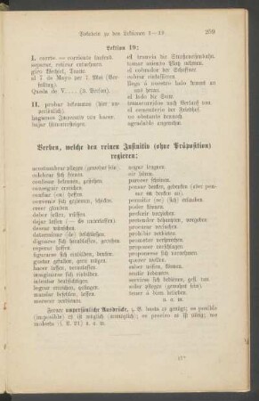 Verben, welche den reinen Infinitiv (ohne Präposition) regieren