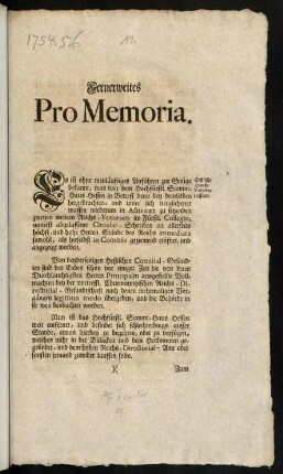 1r-2v, Fernerweites Pro Memoria