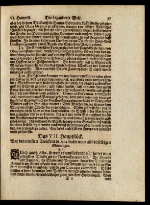 Das VII. Hauptstück.