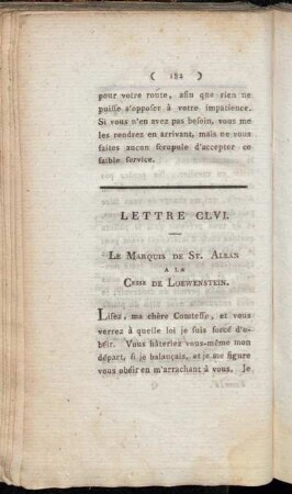 Lettre CLVI. - Lettre CLX.