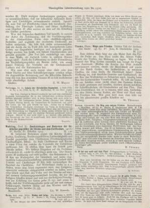 186-187 [Rezension] Ostermann, August, Er ist unser Friede. Das Leiden, Sterben und Siegen unseres Herrn Jesu Christi. Betrachtungen und Predigten