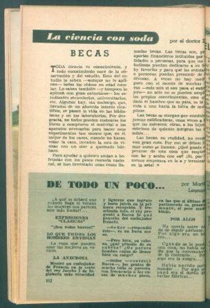 Becas : La ciencia con soda