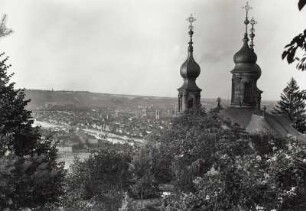 Würzburg, Käppele : Würzburg. Käppele. Blick nach Nordosten gegen die Altstadt