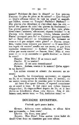 Douzième entretien