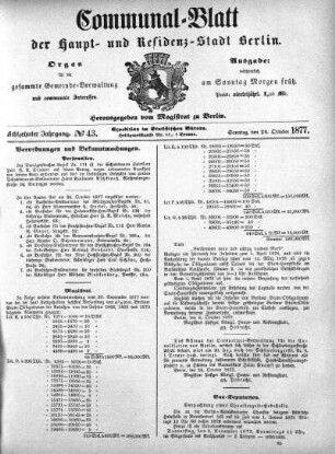 1877,43: No. 43, 28. Oktober 1877