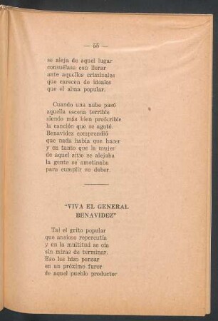 "Víva el General Benavidez!"
